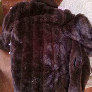 Luxurious Brown Faux Fur Coat